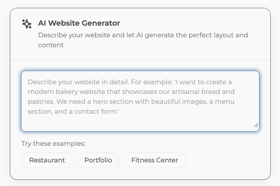 AI-powered builder